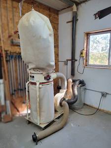 lot 28 image: JET Dust Collector - Model DC1200W-1, 2HP 230V 1Ph - Tested and Works - NO SHIPPING