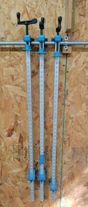 lot 92 image: (3) 36 Rockler Sure-Foot Aluminum Bar Clamps - NO SHIPPING