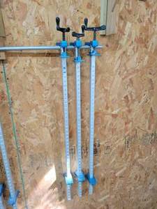 lot 93 image: (3) 36 Rockler Sure-Foot Aluminum Bar Clamps - NO SHIPPING