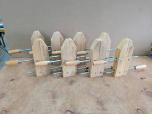 lot 160 image: Lot of (8) 6 Wood Clamps