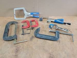 lot 166 image: KREG Clamps, Vise-Grip and (3) C-Clamps