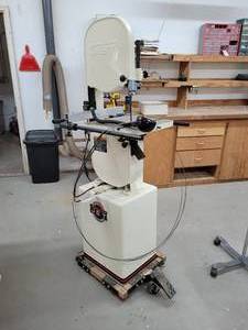lot 19 image: JET 14 Woodworking Bandsaw - Model JWBS-14CSW - 1HP 120V 1PH - Tested and Works - NO SHIPPING