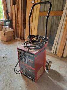 lot 10 image: Century ACDC Arc Welder - Model 84231 - Includes Cart and Cables - NO SHIPPING