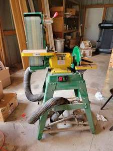 lot 8 image: Woodtek 6 x 48 Belt Sander  Grinder, 12 Disc - Model 923810 - Tested and Works - NO SHIPPING