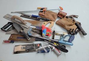 lot 282 image: Lot of Saws, Screwdrivers, Tool Belt and More