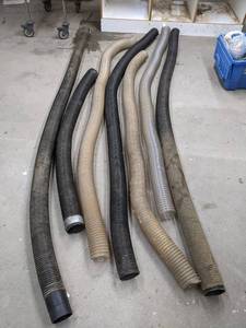 lot 109 image: Lot of (7) Section of 4 Dust Collector Hose - Longest is about 10 Long - NO SHIPPING