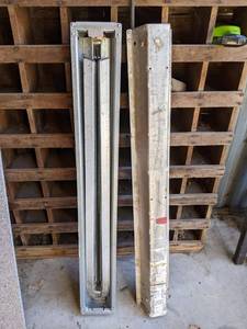 lot 232 image: Pair of Galvanized Steel Sawhorses - Each is 42 Long - NO SHIPPING