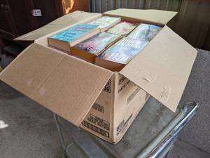 lot 250 image: Large Box full of Paperback Romance Novels - NO SHIPPING