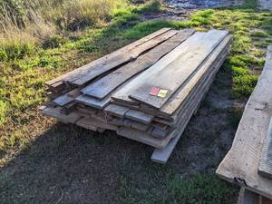 lot 335 image: Lot of Mostly 44 Rough Sawn Lumber - Approx. 260 bdft - Mixed Species - Most around 8 Long - NO SHIPPING