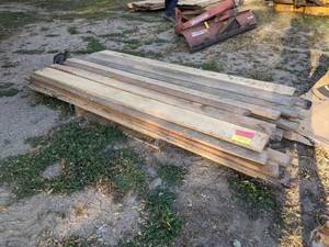 lot 337 image: Lot of Mostly 44 Rough Sawn Lumber - Approx. 140 bdft - Mixed Species - Most around 8 Long - NO SHIPPING