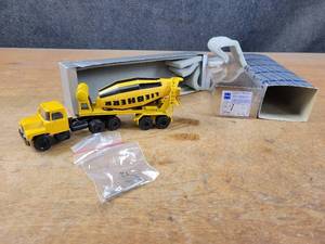 lot 1639 image: MACK R-Model Semi w LIEBHERR Cement Mixer Trailer Diecast Model - 150 Scale - Conrad Model 3650