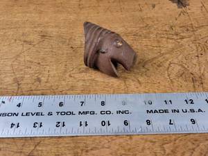 Antique Cast Iron Snappin Turtle Snapper Mower  Rider Ornament