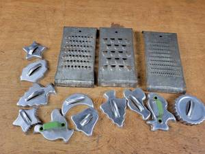 (3) Vintage Kitchen Wonder Shredders and Cookie Cutters
