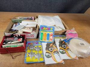 Vintage Party Supplies, Table Cloths, Sewing Supplies and More