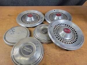 Collection of Vintage Hubcaps