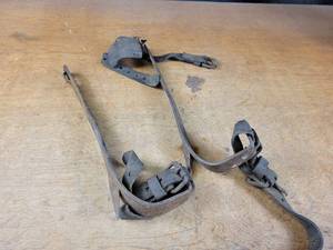 Antique Klein & Sons 16-12 Pole Climbing Gaffs w Original Leather Straps