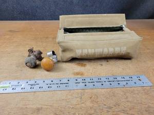 Vintage Hazel Kenworth Bag and (2) Vintage Suicide Knobs