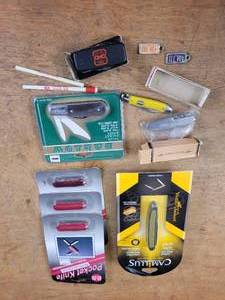 CAMILLUS Yello-Jaket Pocket Knife (NIB), Vintage Colonial Pocket Knife, Disabled  WW2 Era Vet Tags and More
