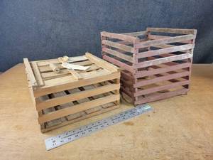 (2) Wood Egg Crates - NO SHIPPING