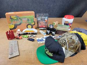 John Deere Anatomy of a Tractor puzzle, Hot Wheels 1969 Red Line Car, Tonka Semi Truck, Vintage View master w Reels and More