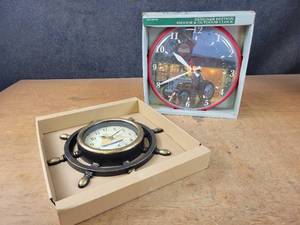 Ford Tractor  Coca-Cola Wall Clock and Ships Wheel Clock