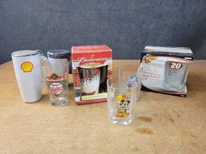 NASCAR Tony Stewart Glasses, McDonalds Mickey Mouse Glasses, Budweiser Stein, Twins Glass and More