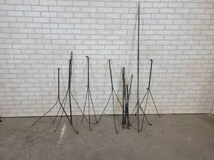 Lot of Assorted Copper Lightning Rods and Stands - NO SHIPPING