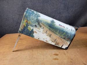 Hand Painted and Signed Farm Scene Mailbox - 19 Long - NO SHIPPING
