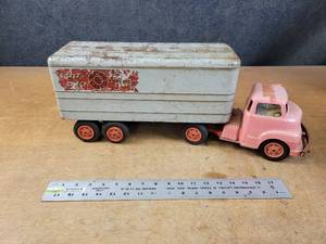Vintage Wyandotte Toys Semi Truck and Trailer - Coast to Coast Truck Lines - About 22 Long