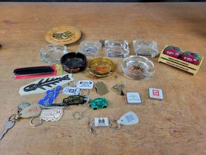 Advertising Ash Tray Collection, Key Chains and More