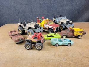 Large Lot of Toy Trucks and Cars - TONKA and More