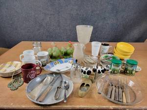 Large Lot of Vintage Home Dcor, Antique Flatware and More - NO SHIPPING