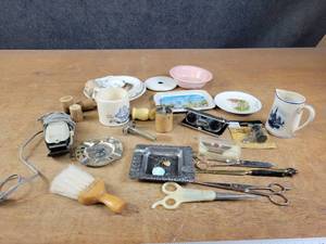 Large Lot of Vintage and Collectables - Shaving, Barber, Northwest Orient Wings and More