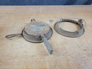 Antique STOVER #8 Cast Iron Waffle Iron  Extra Base
