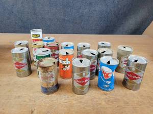 Lot of Vintage Beer and Soda Cans