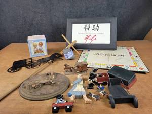 Lot of Dcor, Monopoly Boards, Amish Dcor and More - NO SHIPPING