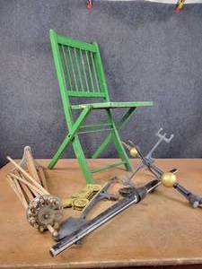 Weather Vane, Antique Wood Folding Chair, Drying Rack and Evener - NO SHIPPING