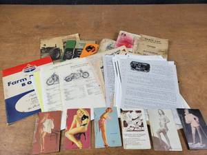 Lot of Mutoscope Pinup Girl Cards, Repair Manuals and More