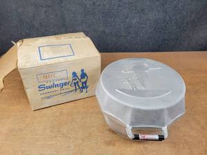 Vintage SWINGER Charcoal Grill - New in Package - Cast Aluminum, made in Albert Lea, MN