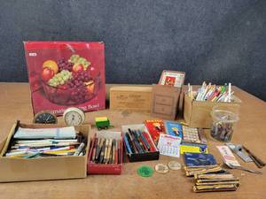 Fountain Pen Tips, Vintage Alarm Clocks, Serving bowl, Collectable pens and More
