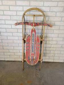 Vintage Silver Streak Steel Rail Sled - Approx. 41 Long - NO SHIPPING