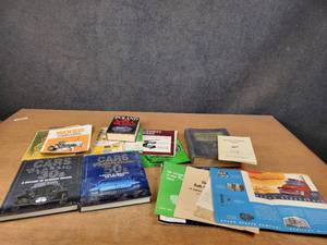 (2) Coffee Table Books - Cars of the 50s and Cars of the 30s  Vintage Pamphlets and 1964 Auto Repair Manual
