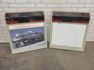 (2) Vintage PONTIAC Dealership Wall Displays - 1 has Pontiac Firebird Ad - Each is Approx. 27 x 24