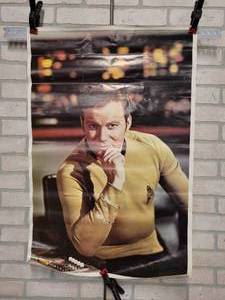 Vintage 1976 captain James T Kirk Star Trek Poster - Approx. 35 x 23