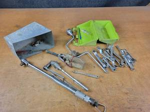 lot 57 image: ATD Tools 12 Drive Torque Wrench (ATD-107), Combination Wrenches, Engine Cylinder Hone and More
