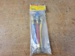 lot 65 image: New (3-Pack) Yellow Jacket 14 x 6 Refrigeration Charging Hoses w Valves - Part No. 25980