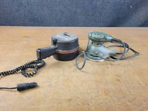 lot 104 image: Black & Decker Quantum Pro Palm Sander (Tested and Works) and Hollywood BIG 300 300,000 Candle Power 12Vdc Spotlight (Untested)