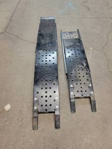 lot 10 image: Nice Set of Heavy Duty Folding Ramps - 12 Wide x 7 Long Extended - NO SHIPPING