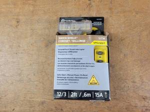 lot 126 image: NEW Southwire 2 123 In-Line GFCI 15A triple Tap Cord - Part No. 26020008-6