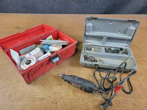 lot 128 image: DREMEL Moto-Tool Model 395 Kit and First Aid Kit